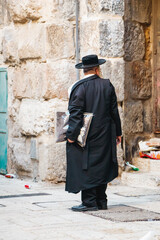 Religious orthodox man looking away. Jerusalem, Israel (42)