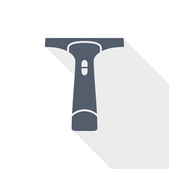 Glass and window vacuum cleaner flat design vector icon