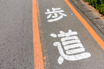 ちょっと変わった歩道の写真