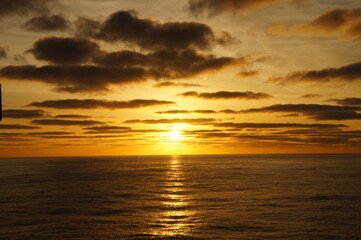 sunset over the ocean