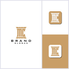 MC letter attorney law concept logo designs