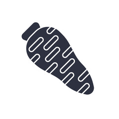 Vegetable Food Icon. Carrot. Vector Illustration.