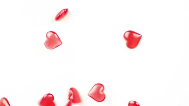 red heart rotates on white background