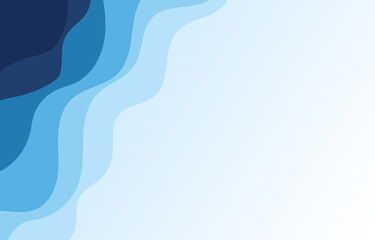Blue water wave sea line background banner vector illustration.