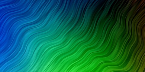 Obraz premium Light Blue, Green vector layout with circular arc.