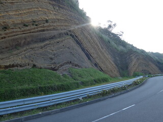 伊豆大島の地層と日光