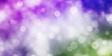 Light Pink, Green vector backdrop with circles.