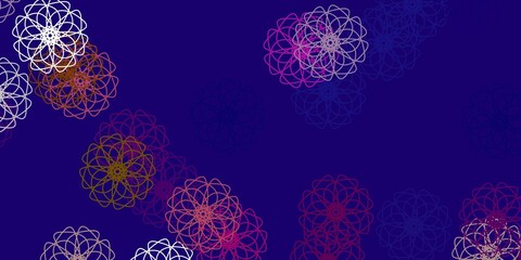 Light green, red vector natural backdrop with flowers.