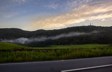 Amanhecer lindo na estrada de pernambuco