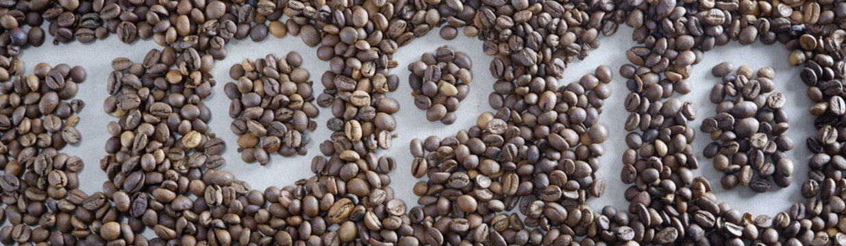 Top 10 coffee beans lettering