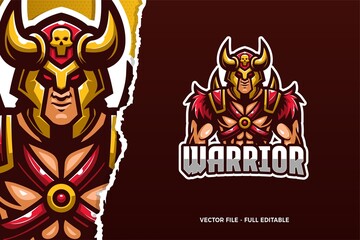 Viking Warrior E-sport Logo Template
