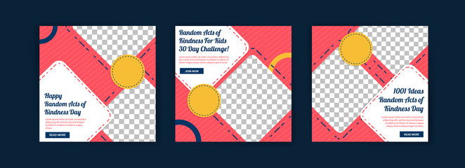Social media post template for random acts of kindness day. Happy Random Acts of Kindness Day. Random Acts of Kindness For Kids: 30 Day Challenge. 1001 Ideas random acts of kindness day.