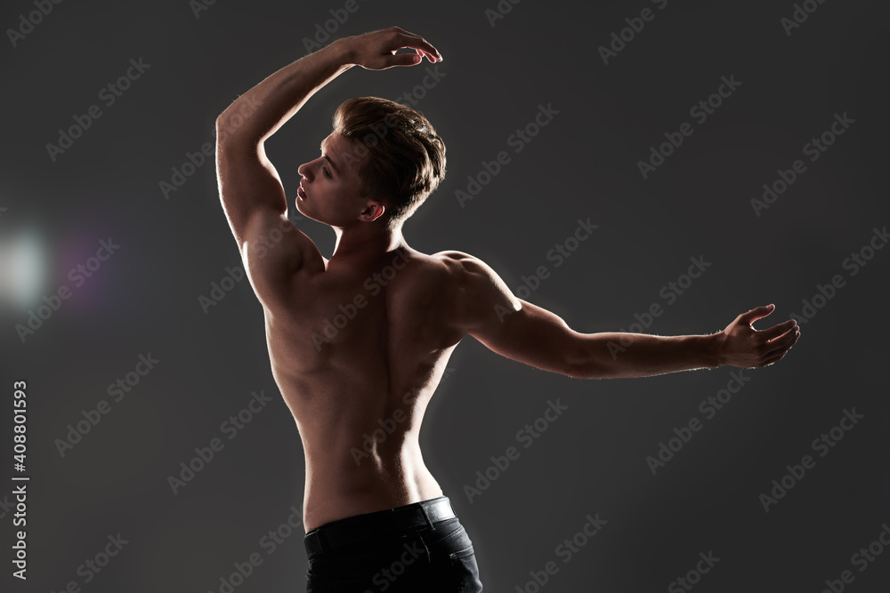 Wall mural graceful muscular man