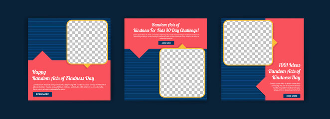Social media post template for random acts of kindness day. Happy Random Acts of Kindness Day. Random Acts of Kindness For Kids: 30 Day Challenge. 1001 Ideas random acts of kindness day.