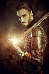 knight with a sword