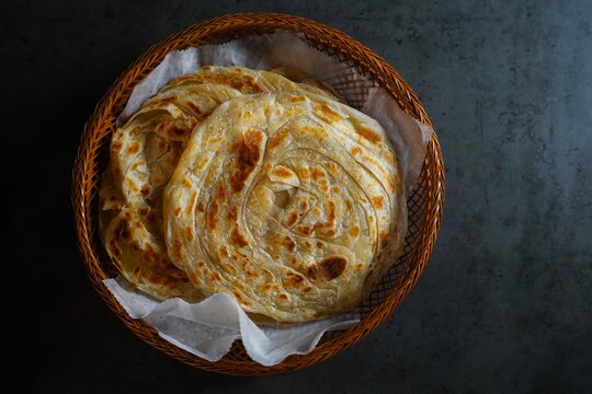 Homemade layered Malabar Parotta or Porotta