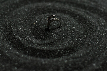 Ring  on black background