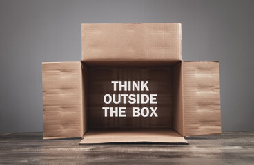 Cardboard box. Think Outside The Box