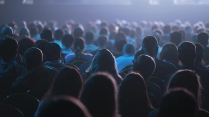 Audience listens to the speech of the lecturer in the conference hall