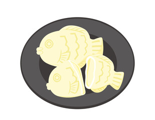 たい焼きのベクターイラスト　和菓子