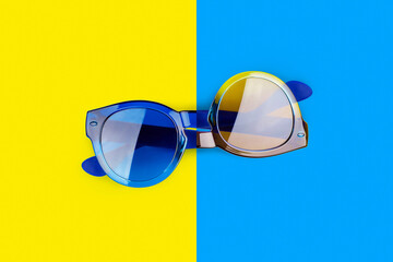 Unreal sunglasses, useless Impossible shape object, optical illusion, abstract surreal concept,...