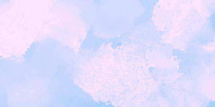 Banner astratto azzurro con macchie rosa, sfondo morbido tenero romantico 