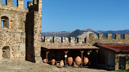 Crimean peninsula, southern coast, city of Sudak, Genoese fortress built in 1371-1469. View from the fortress.