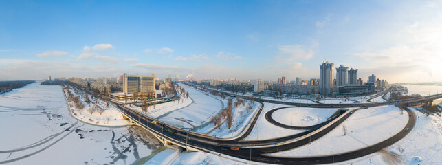Panorama of Kiev from above..
