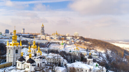 Fototapeta premium Kiev Pechersk Lavra in winter. Kiev.