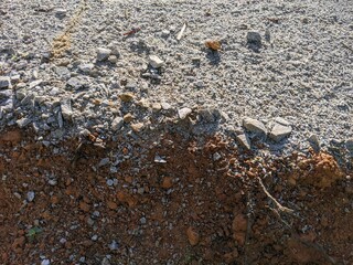 White sand and red ground