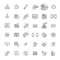 Thin line icons set. Icons for marketing
