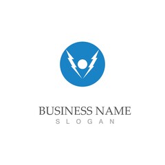 thunderbolt logo vector illustration template