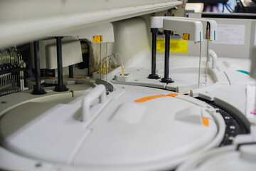 Hight technology working in modern science laboratory at the hospital.