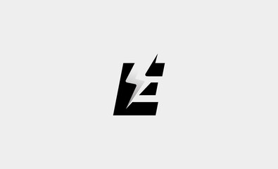  Letter E Bolt Logo Vector Design Icon Illustration