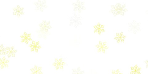 Light yellow vector natural layout with flowers.