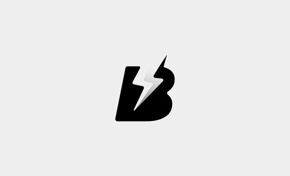 letter B Bolt Logo Vector Design Icon Illustration