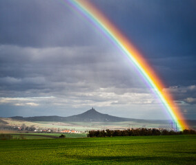 rainbow over the castle