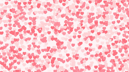 Beautiful Confetti Hearts Falling on Background. Invitation Template Background Design, Greeting Card, Poster. Valentine Day. Vector illustration