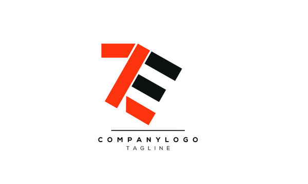 Abstract Letter Initial ZE,EZ Vector Logo Design Template