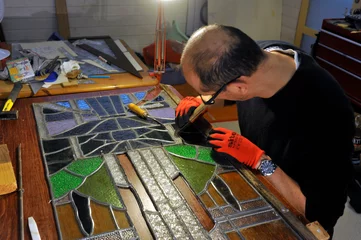 Acrylic prints Stained restauration de vitrail
