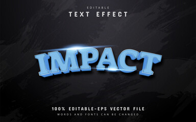 Naklejka na ściany i meble Impact text, 3d blue stye text effect