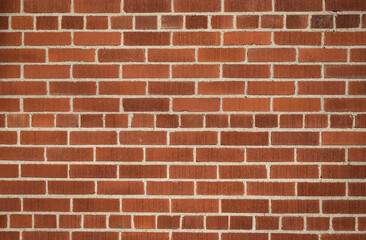 Red brick background texture close up