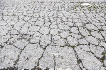 Broken street floor