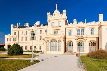 Fototapeta na wymiar Lednice Castle in Southern Moravia, Unesco site, Czech Republic