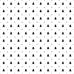 Square seamless background pattern from black vintage bell symbols are different sizes and opacity. The pattern is evenly filled. Vector illustration on white background