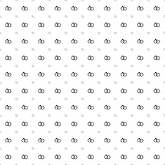 Square seamless background pattern from geometric shapes are different sizes and opacity. The pattern is evenly filled with black wedding rings symbols. Vector illustration on white background