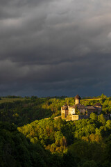 Fototapeta na wymiar Sovinec castle in Nizky Jesenik, Northern Moravia, Czech republic