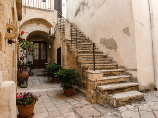 Fototapeta na wymiar Oria. Small medieval center, Jewish quarter. Puglia, Apulia, Italy