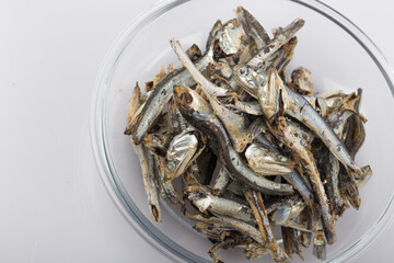 Dried broth anchovies used in Korean cuisine.