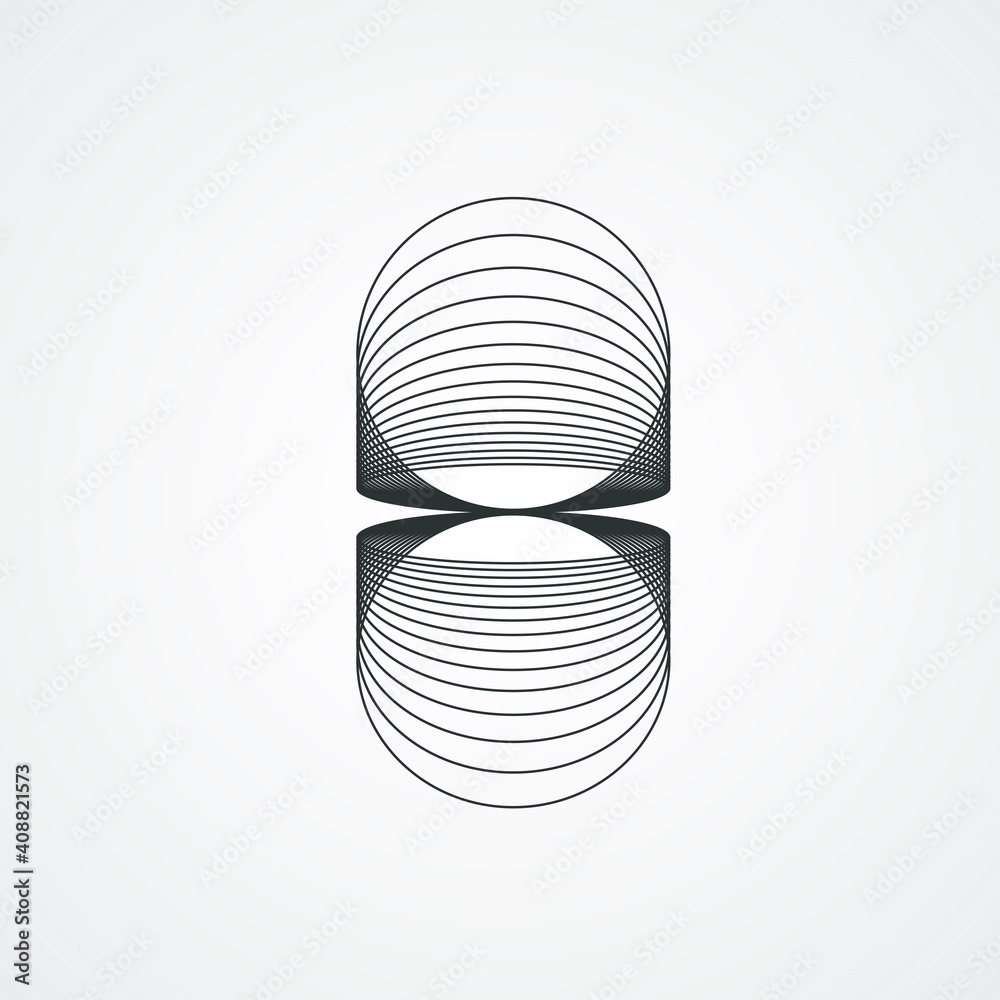 Aufkleber Modern web template for concept design. Abstract tech background. Futuristic wave. Business technology concept. Vector pattern. Graphic element vector. Digital science technology concept.